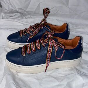 New ETRO embossed multi color laces Italian Trainer/Sneakers